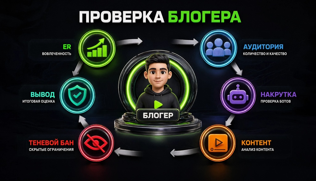 Схема проверки блогера: от ER до вывода