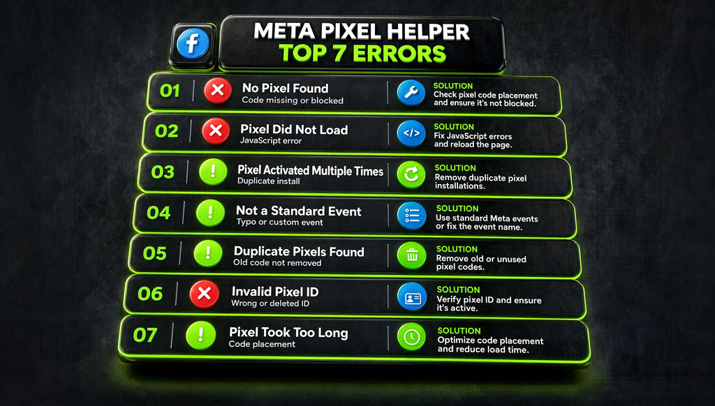 Основные ошибки Meta Pixel Helper: причины и способы исправления