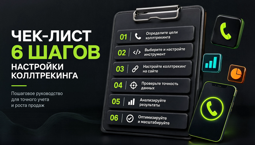 Чек-лист настройки коллтрекинга: 6 шагов для структурирования процесса