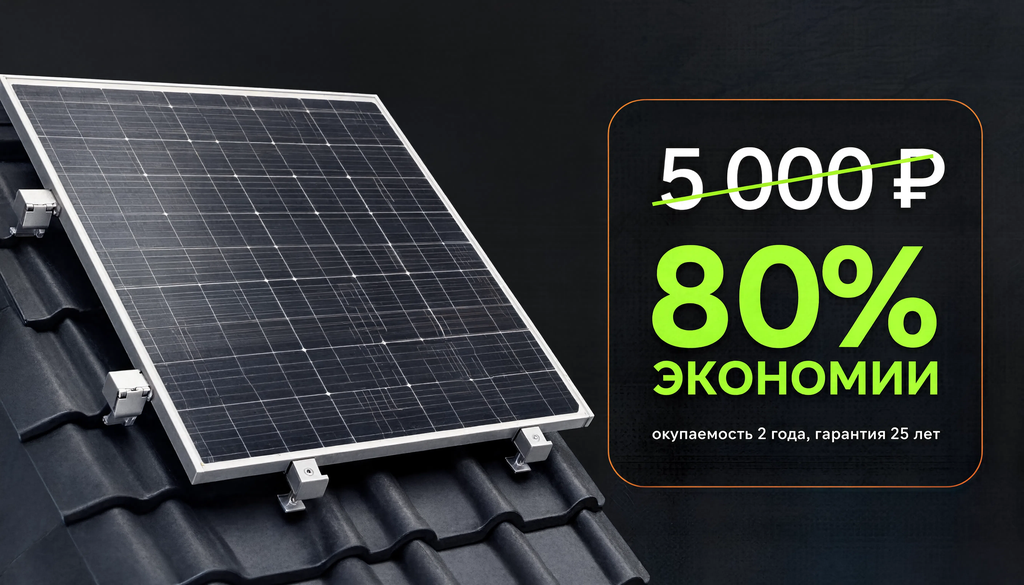 Солнечные панели для дома снижают счет за электричество на 80%