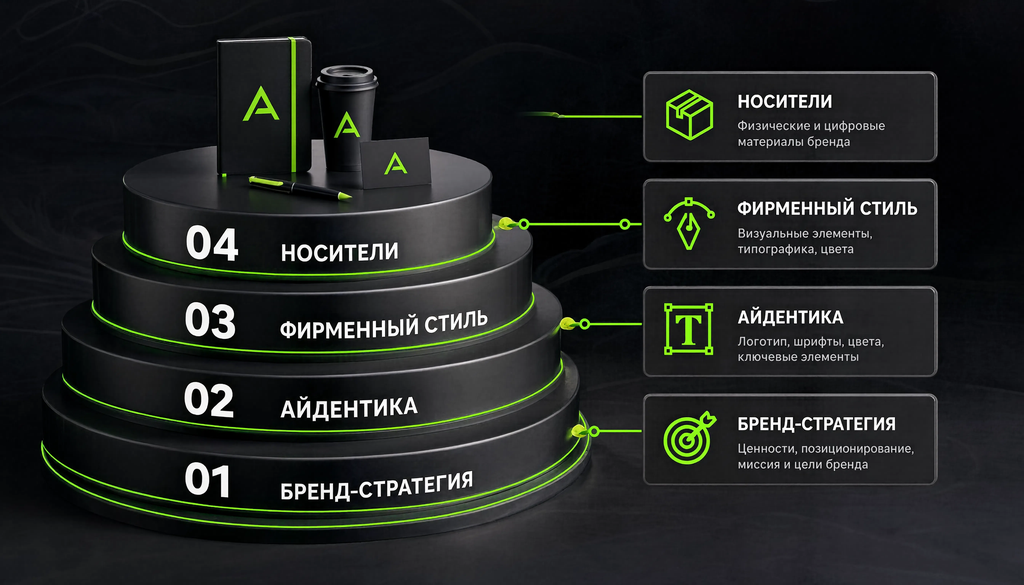 Фирменный стиль в системе бренда: от стратегии до носителей