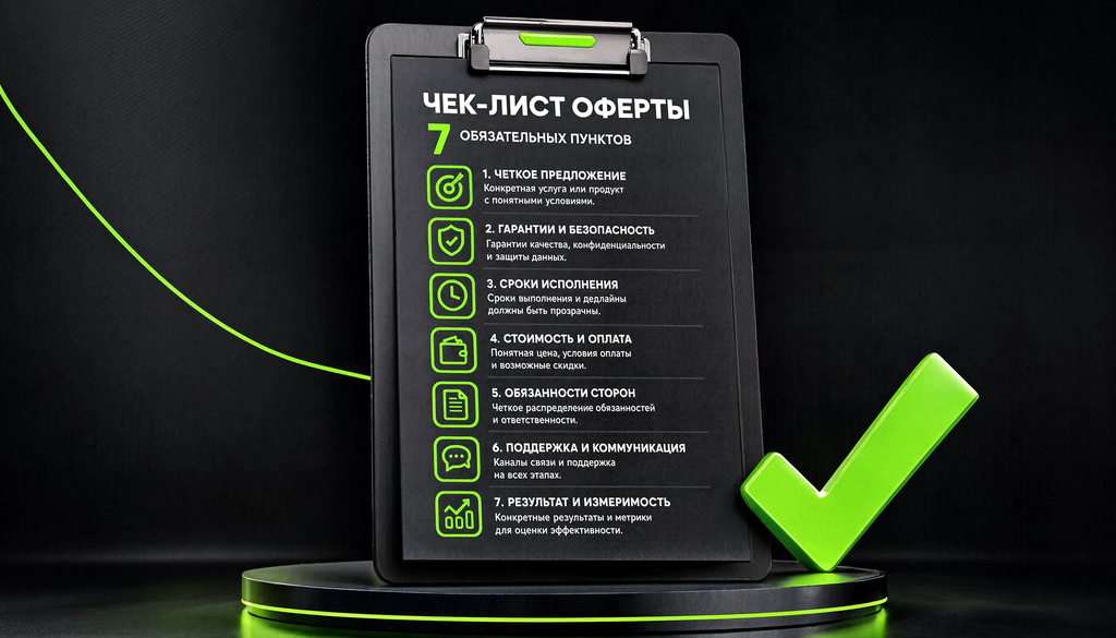 Чек-лист оферты: 7 обязательных пунктов