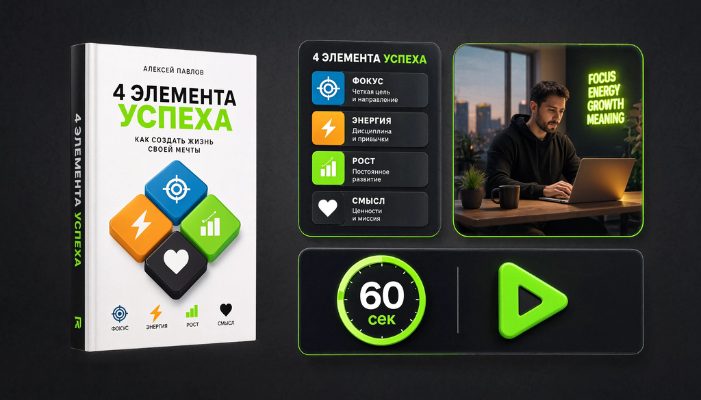 Схема фото и видео: обложка (белый фон), инфографика, лайфстайл, видео 60 секунд. Требования: 900×1200, JPG/PNG, 3:4.