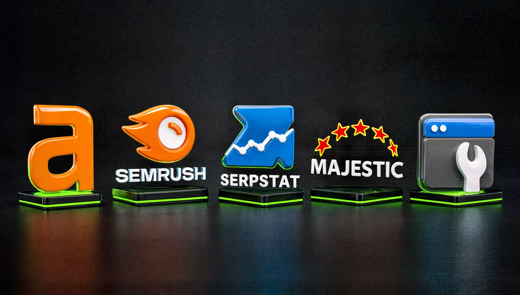 Сравнительная таблица инструментов SEO: Ahrefs, Semrush, Serpstat, Majestic, Google Search Console &mdash; функции, цена, бесплатная версия