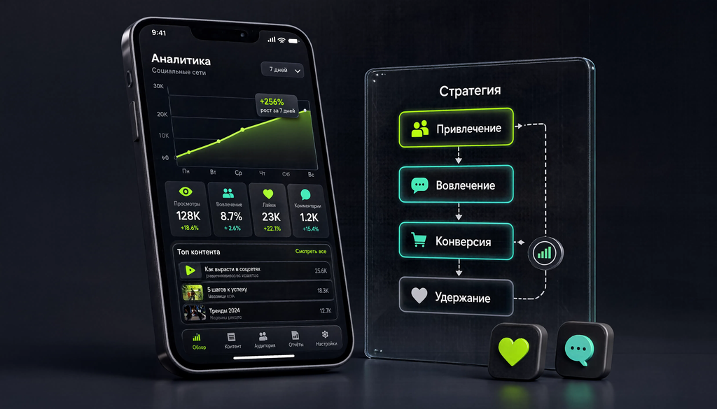 SMM-стратегия: цели, шаблоны и KPI в социальных сетях